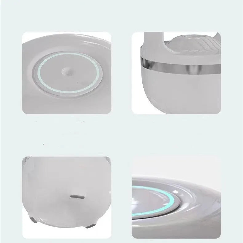 Anti gravity water drop humidifier in white or black, 120x120x229mm, USB powered, with atmosphere lamp.
