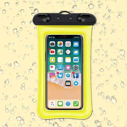 Double airbag mobile phone waterproof bag in various colours with 45cm rope and ABS switch