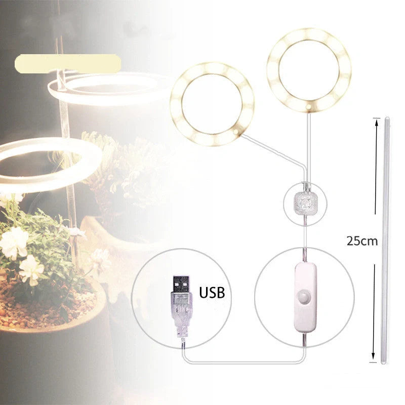 Full spectrum LED grow light for indoor plants with acrylic stick