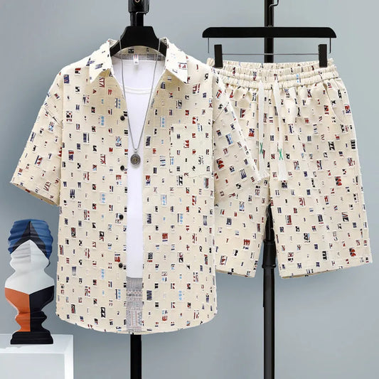 Men's polyester short sleeve top and shorts set in various colours, sizes S to 6XL