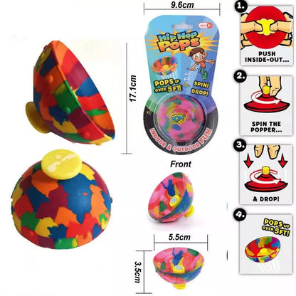 Camouflage Bounce Rubber Popping Bowls for outdoor fun