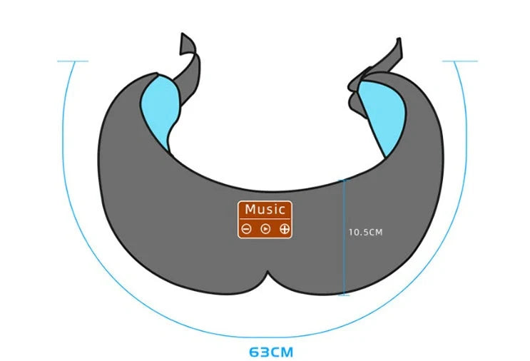 3D Bluetooth Sleep Headphones Eyemask with ultra-thin stereo speakers and space memory foam