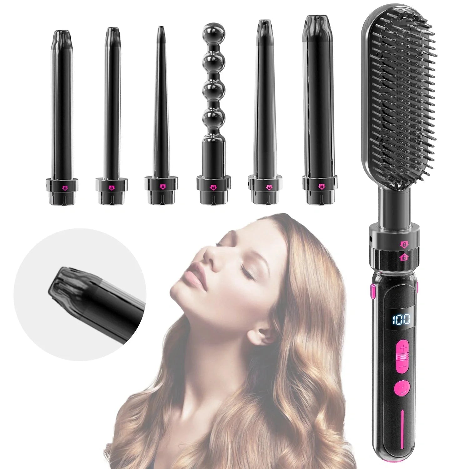 Curly Hair Straightener with dual-function design, ceramic heating element, and anti-scald protection for safe and versatile hair styling