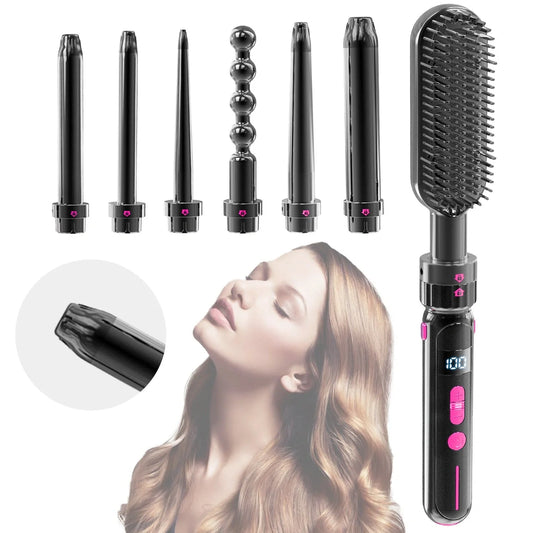 Curly Hair Straightener with dual-function design, ceramic heating element, and anti-scald protection for safe and versatile hair styling