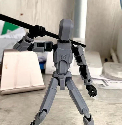 Versatile multi-jointed robotic action figure with customizable posing and design capabilities