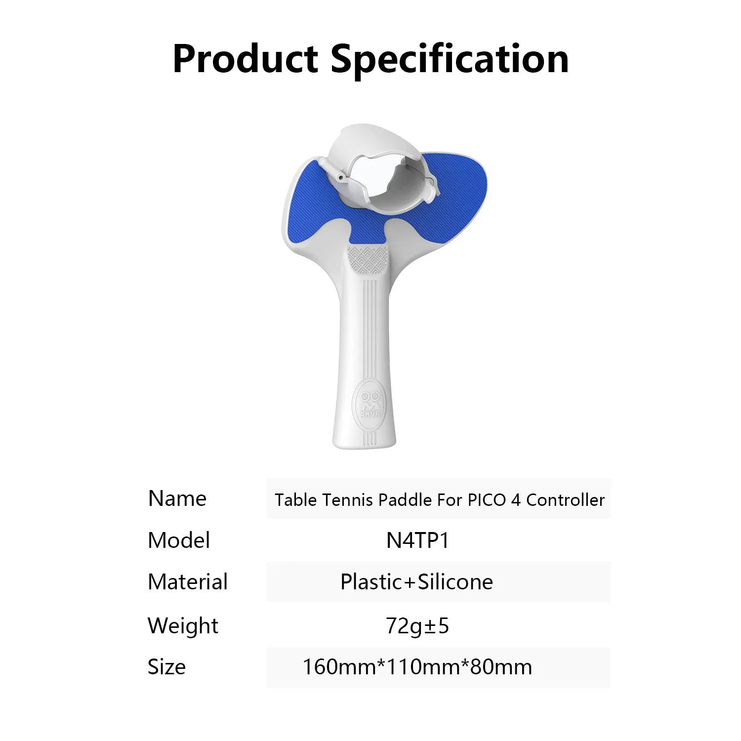 Red and blue plastic silicone handle grip accessory for PICO 4 VR controller
