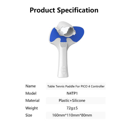 Red and blue plastic silicone handle grip accessory for PICO 4 VR controller