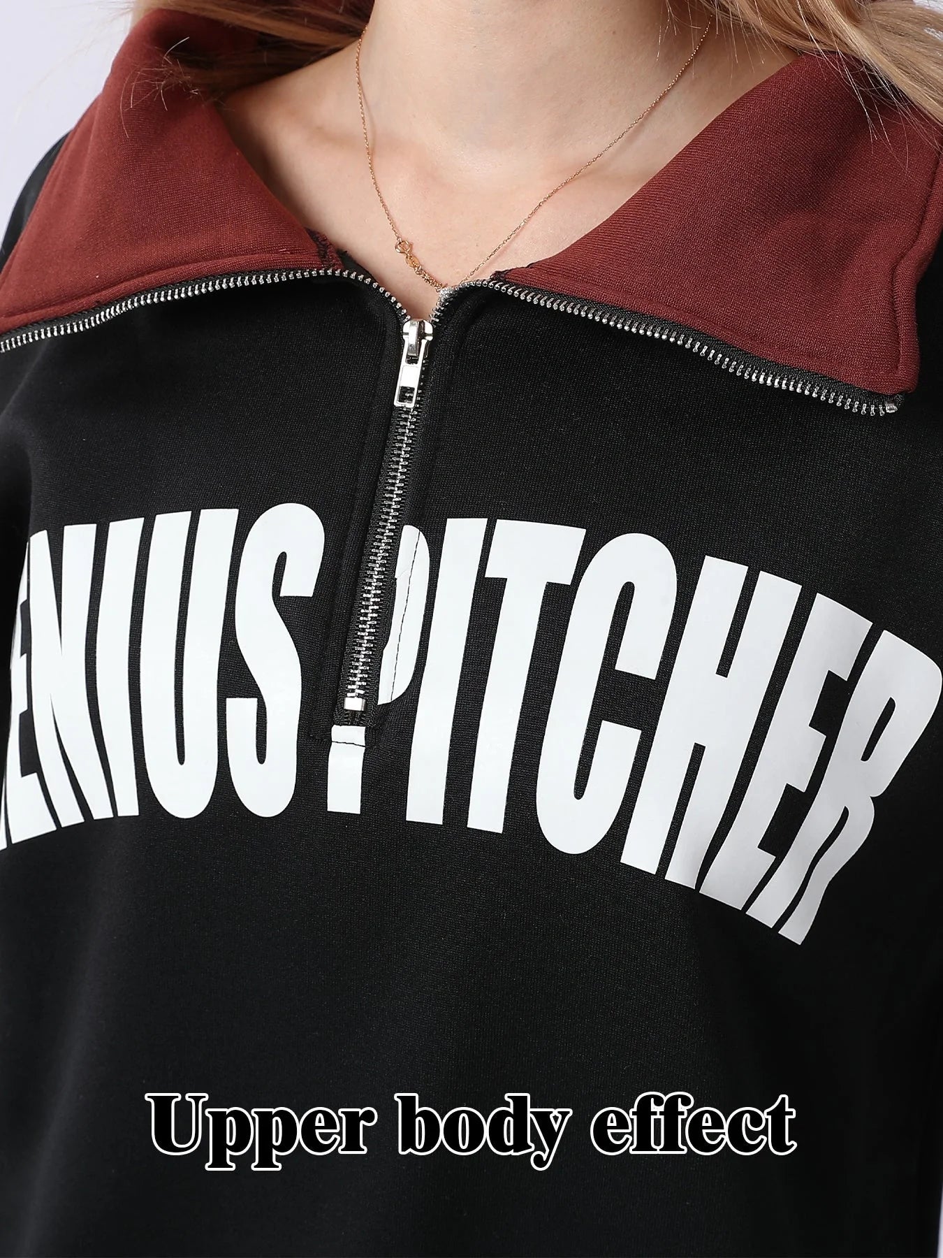 A cozy and comfortable women's long sleeve sweatshirt in black, featuring a relaxed and flattering fit for everyday wear.