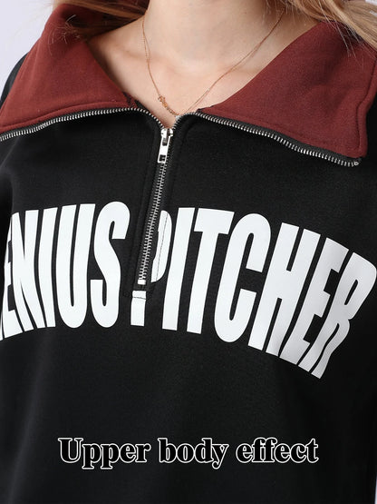 A cozy and comfortable women's long sleeve sweatshirt in black, featuring a relaxed and flattering fit for everyday wear.