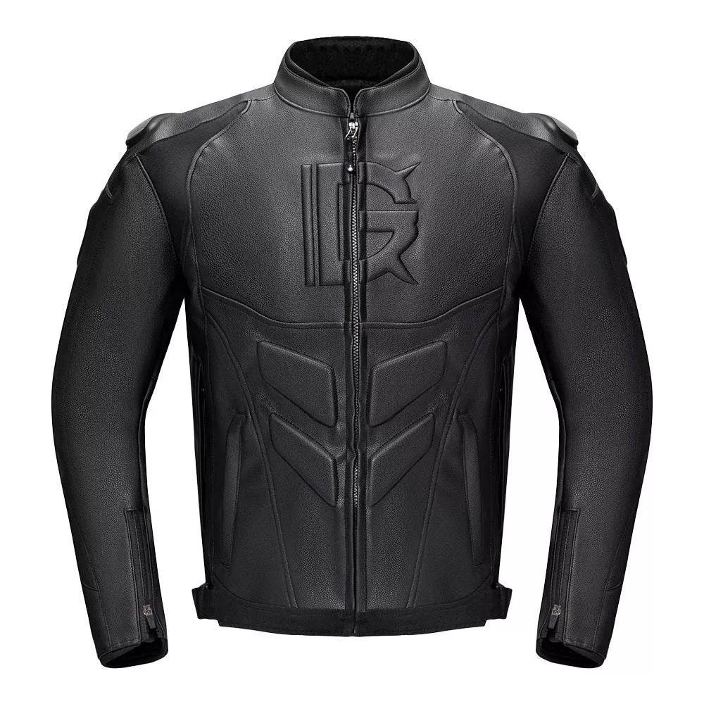 Black wind-proof motorcycle leather pants suit for men and women