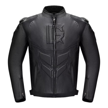 Black wind-proof motorcycle leather pants suit for men and women