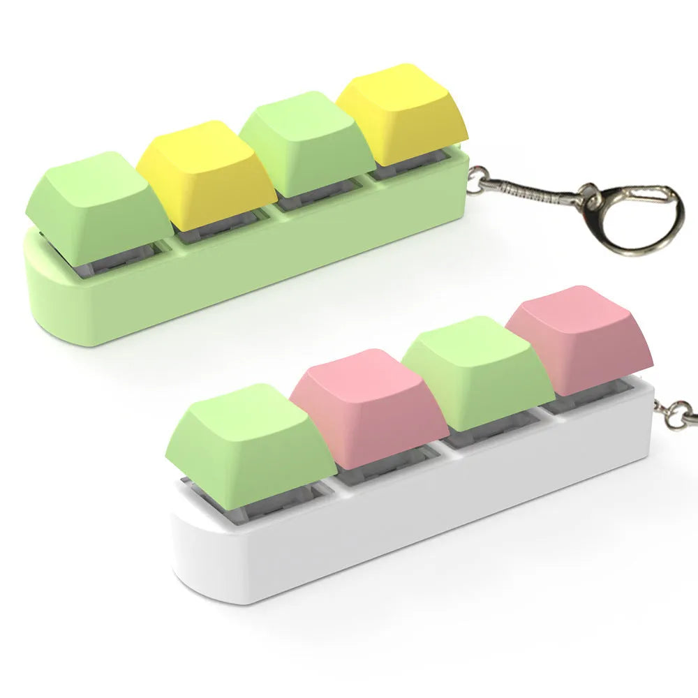 Four-key mechanical keyboard switch tester with transparent bottom shell and ABS plastic construction