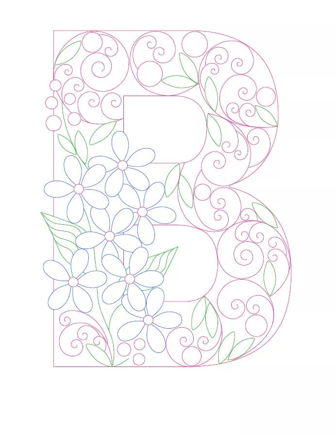 Paper Filigree Painting Kit - Letters for detailed art projects, includes A-Z templates