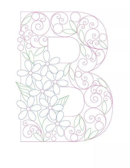 Paper Filigree Painting Kit - Letters for detailed art projects, includes A-Z templates