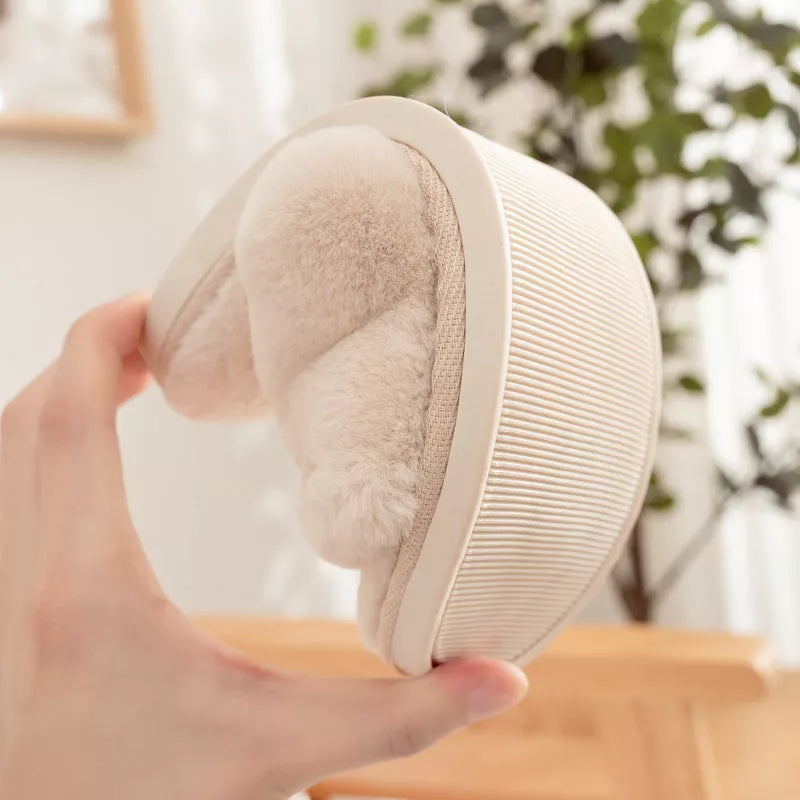 Plush Fish Mouth Christmas Slippers for women in festive colors