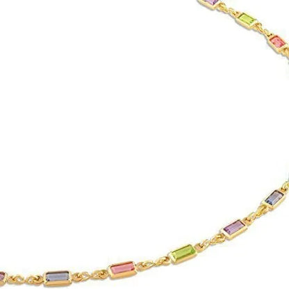 Geometric coloured glass pendant on an adjustable silver-tone alloy chain, modern women's necklace.