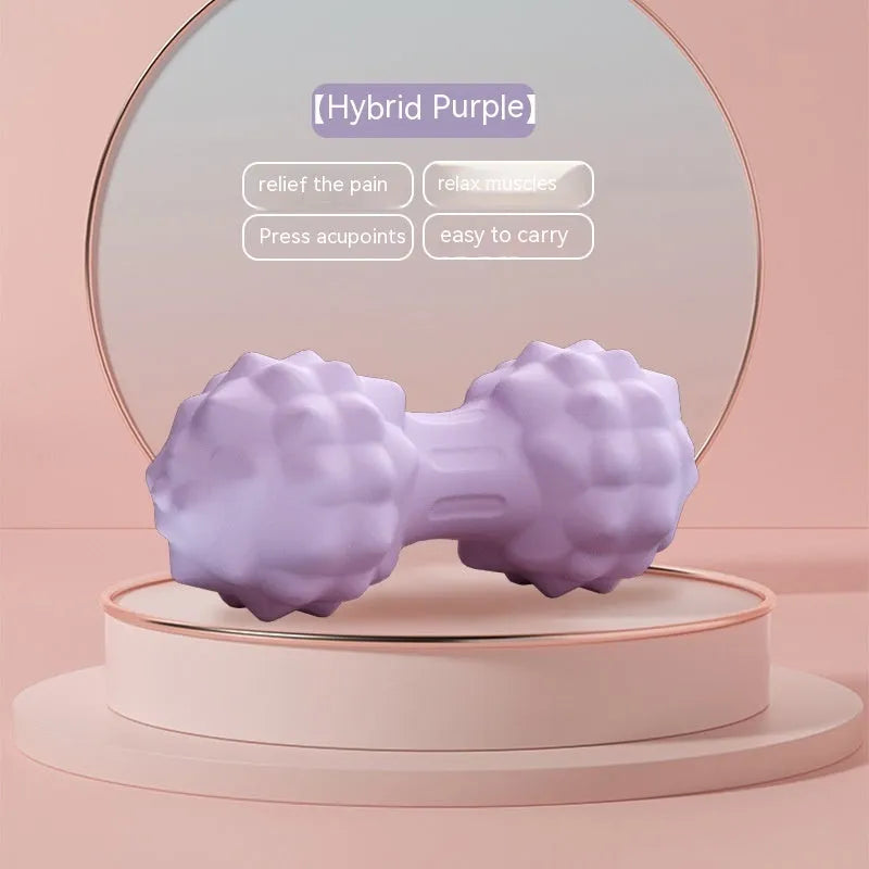 A 6cm diameter pink TPR foot massage ball on a plain background.