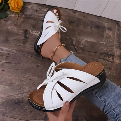 Women's Roman lace-up platform wedge sandals in various colors for summer fashion