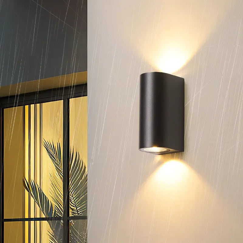 IP65 waterproof LED wall lamp with aluminium shell, 10 LED beads, 5W or 10W, warm white pure white neutral light
