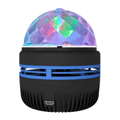 Mini crystal magic ball projection light showing starry sky and aurora water patterns on wall