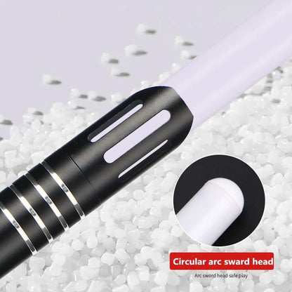 RGB metal lightsaber with extended 156cm length showing LED colours and metal hilt