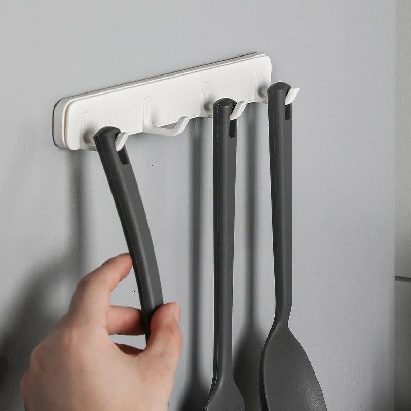 Four-Row Gap Hook for kitchen and bathroom organization, no-drill installation