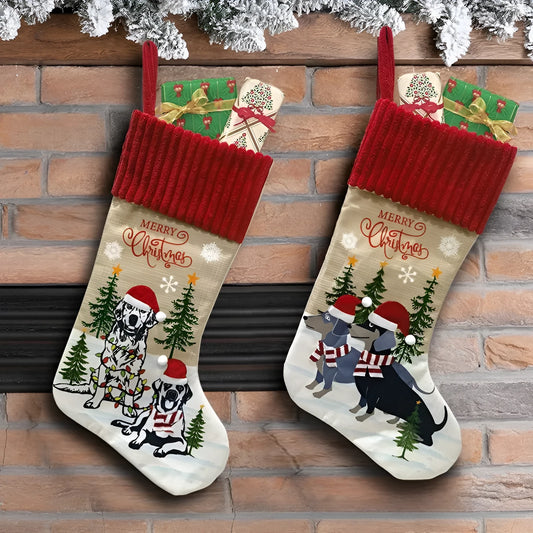 46x28cm cloth Christmas tree pendant with pet design in pastoral or American style