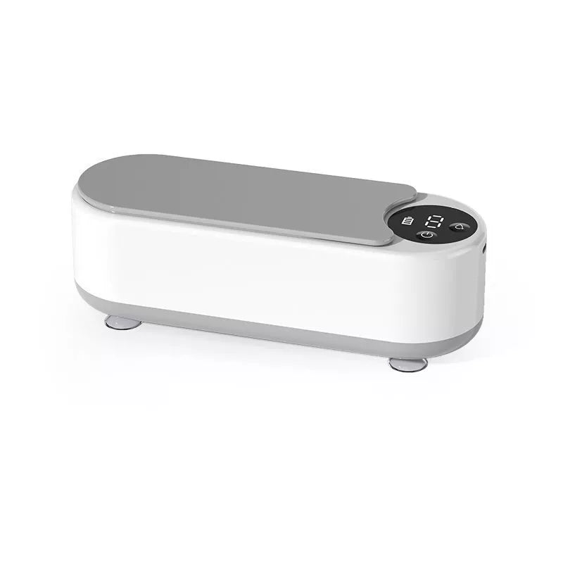 Portable ultrasonic glasses cleaner with display for automatic cleaning