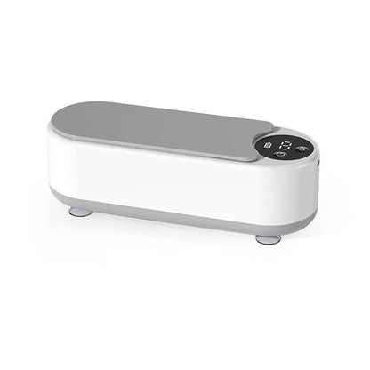 Portable ultrasonic glasses cleaner with display for automatic cleaning