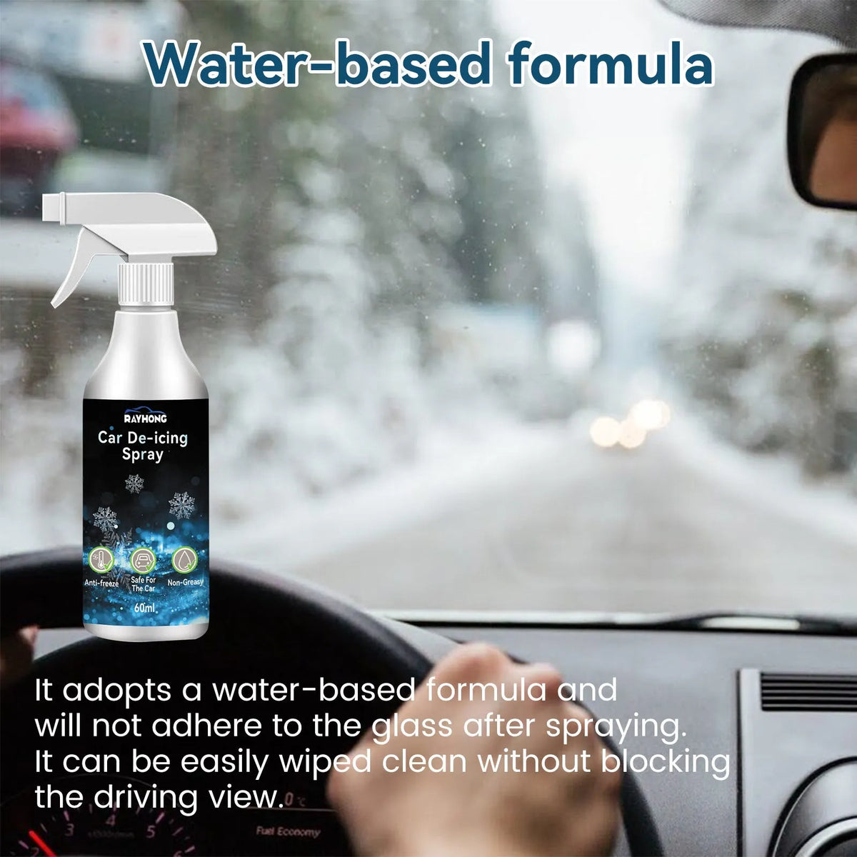 60ml car window de-icing and snow-melting agent spray bottle