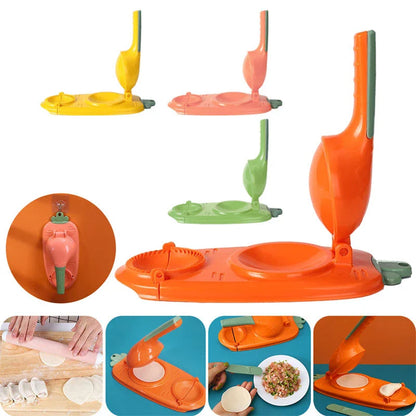 Premium 2-in-1 Dumpling Maker with Ergonomic Handle and Versatile Design for Effortless Dough Pressing and Skin Forming