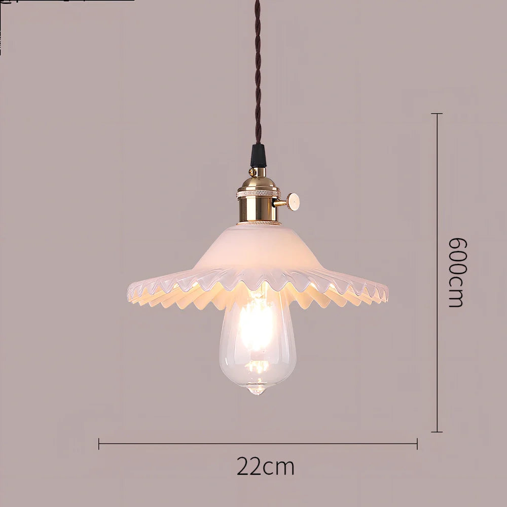 Nordic glass chandelier with copper body and adjustable 1.2m height in multiple colour options
