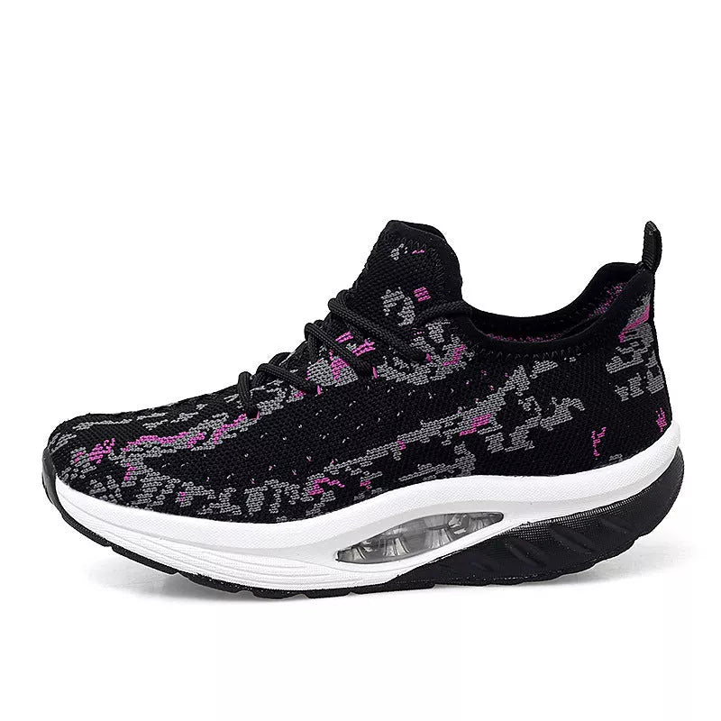 Women's breathable mesh sneakers with air cushion technology in various colors