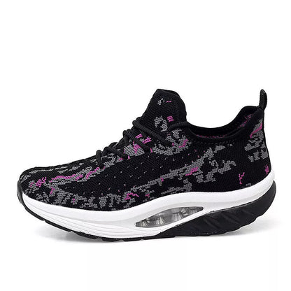 Women's breathable mesh sneakers with air cushion technology in various colors