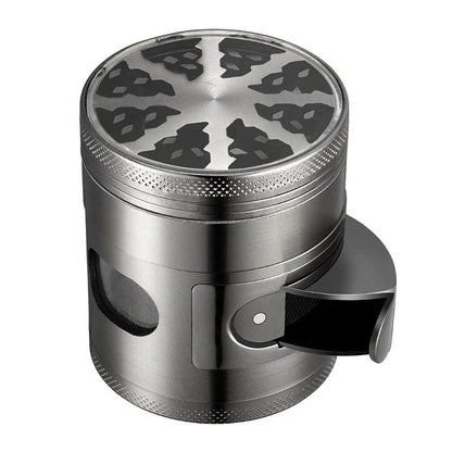 60mm zinc alloy herb grinder with windmill teeth and neodymium magnet lid
