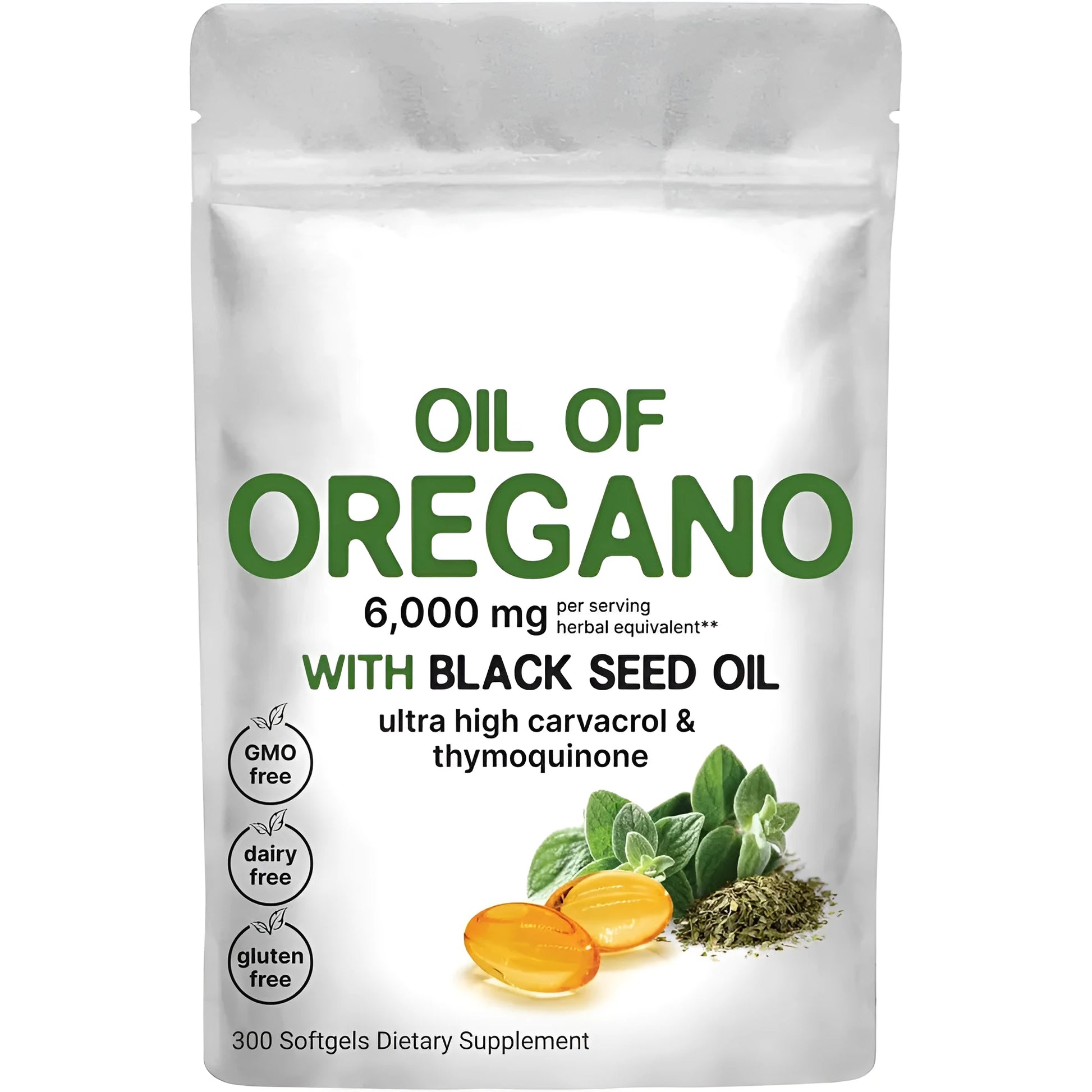 Butter Black Seed Oil Soft Capsules bottle showing 180 or 300 tablet options with cold-pressed Nigella sativa oil