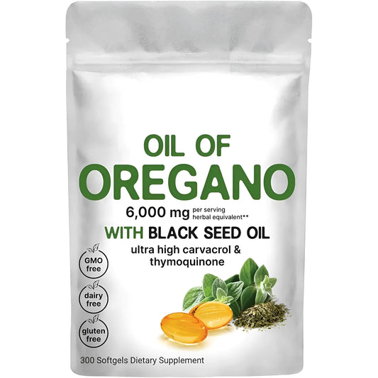 Butter Black Seed Oil Soft Capsules bottle showing 180 or 300 tablet options with cold-pressed Nigella sativa oil