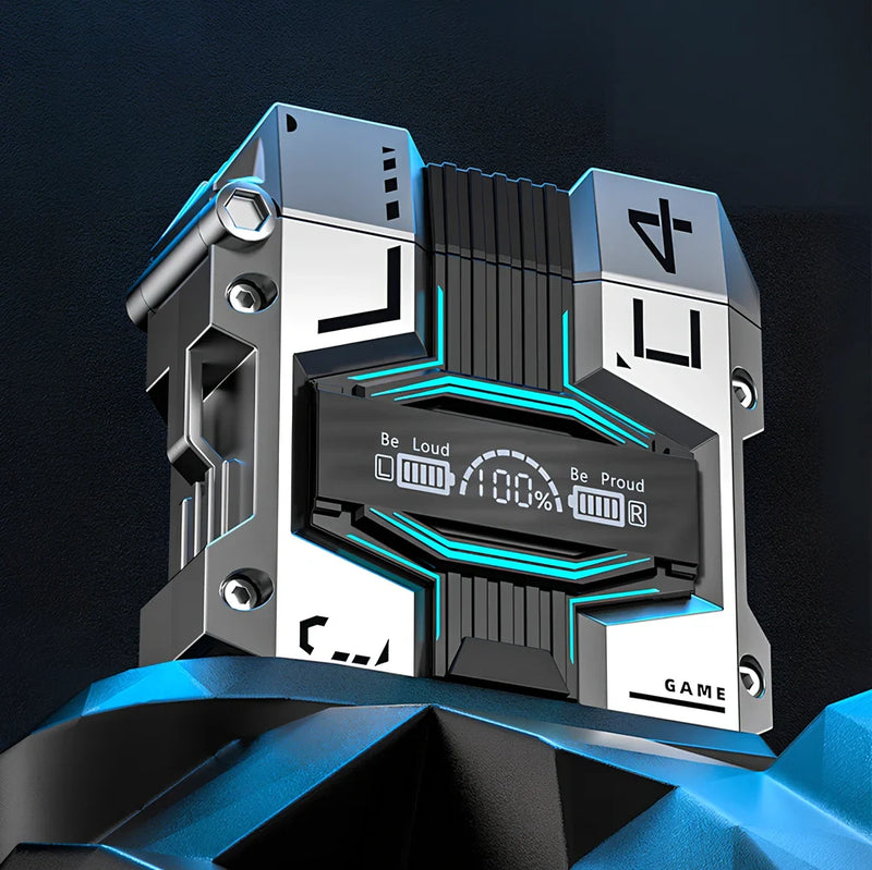 Wireless Bluetooth gaming headset with 120-hour battery life featuring 8mm speakers and low-latency CVC8.0 noise cancellation for uninterrupted gaming sessions