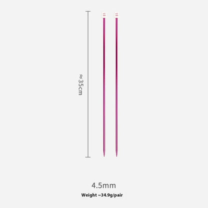 Lengthened crochet hook set with protective caps in 14 sizes from 2.0mm to 10.0mm for knitting