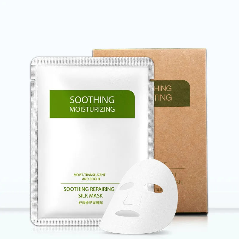 White silk facial sheet mask for sensitive skin with 25g moisturising content