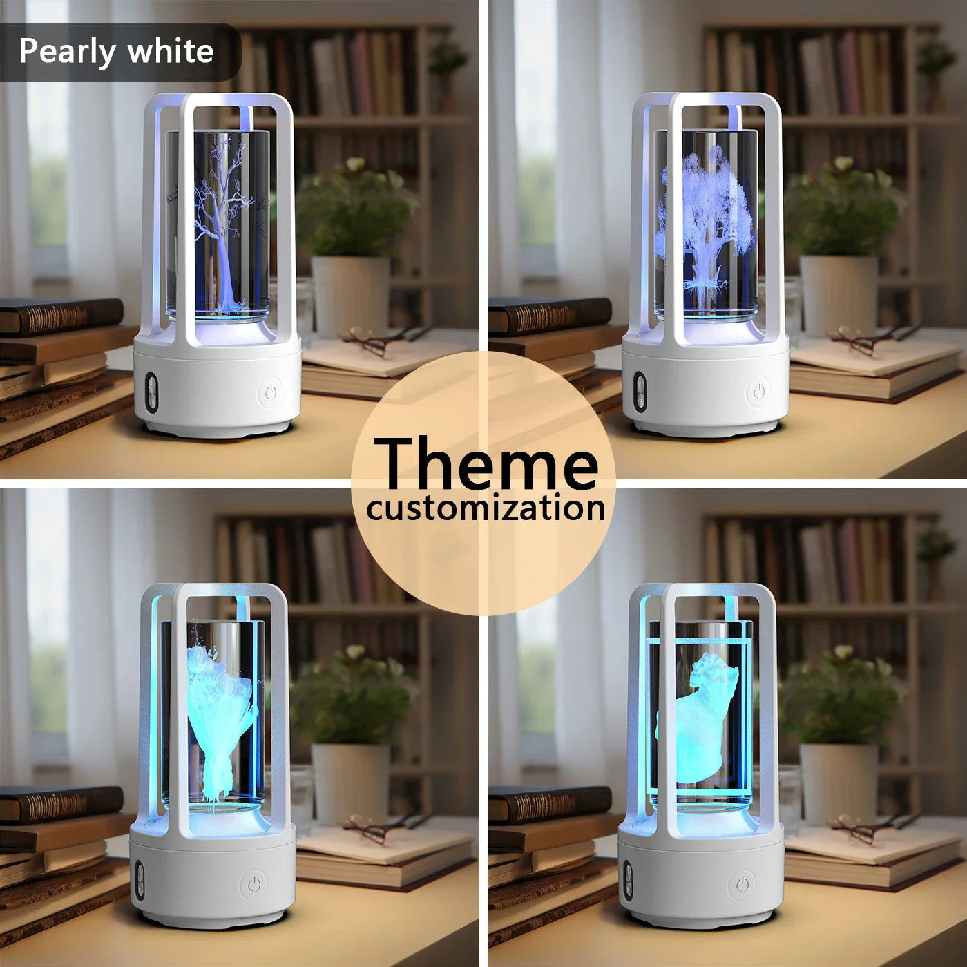 Stylish 2-in-1 Acrylic Lamp and Bluetooth Speaker with Touch Controls and Versatile Designs