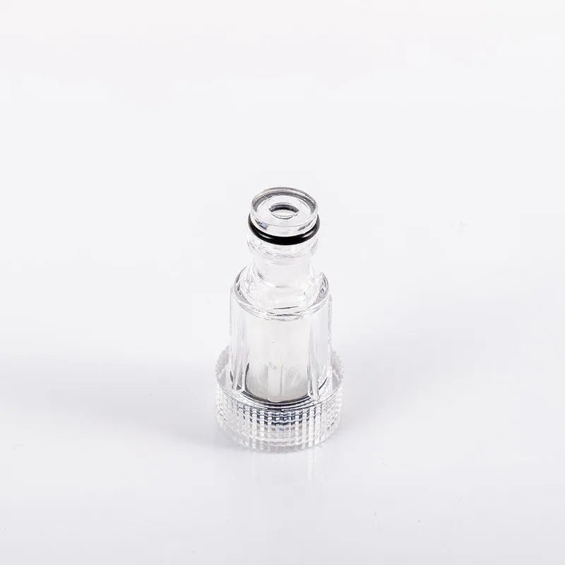 Transparent plastic water inlet joint for Kärcher pressure washer with 3cm diameter