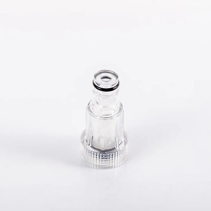 Transparent plastic water inlet joint for Kärcher pressure washer with 3cm diameter