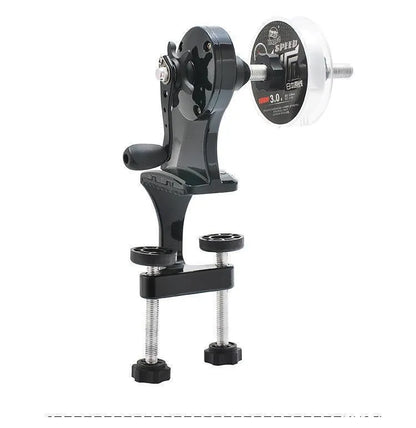 Fishing line cable winder with extension shaft for portable line management