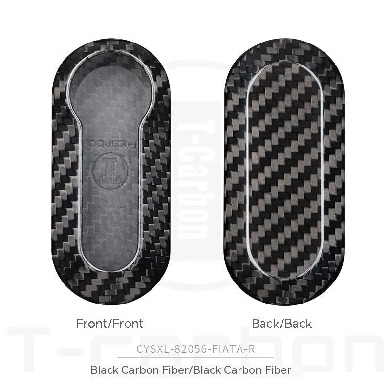 Xiang carbon fibre and glass fibre replacement key shell for car key fobs in black, red, and silver black.