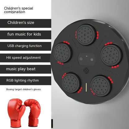 Children's hanging blue light reaction boxing target in PU, 45cm tall with electronic scoring for martial arts training