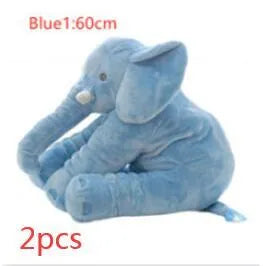 Elephant doll pillow baby comfort sleep toy in short plush with PP cotton filling, 60cm and 40cm sizes