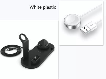 360-degree rotatable wireless charger stand with fast 10W charging for iPhone and Samsung devices