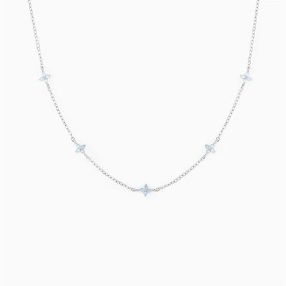 Stylish and versatile blue flower necklace with adjustable chain and vibrant floral accents, perfect for vacations, beaches, and everyday wear.