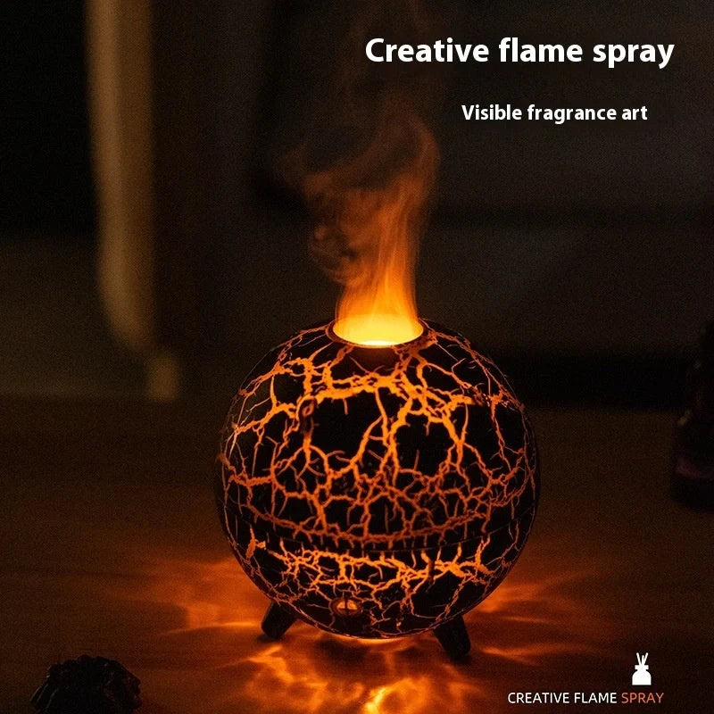 Stylish USB humidifier with essential oil diffuser, color-changing lights, and compact design for home or office use